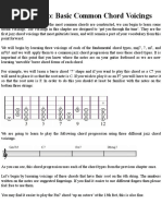 Basic Common Chord Voicings For Guitar