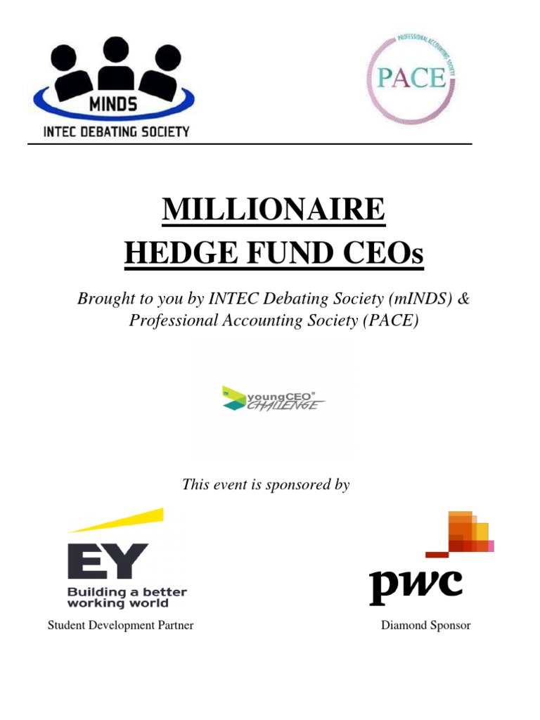 Millionaire Hedge Fund CEOs PDF Black Rock Hedge Fund