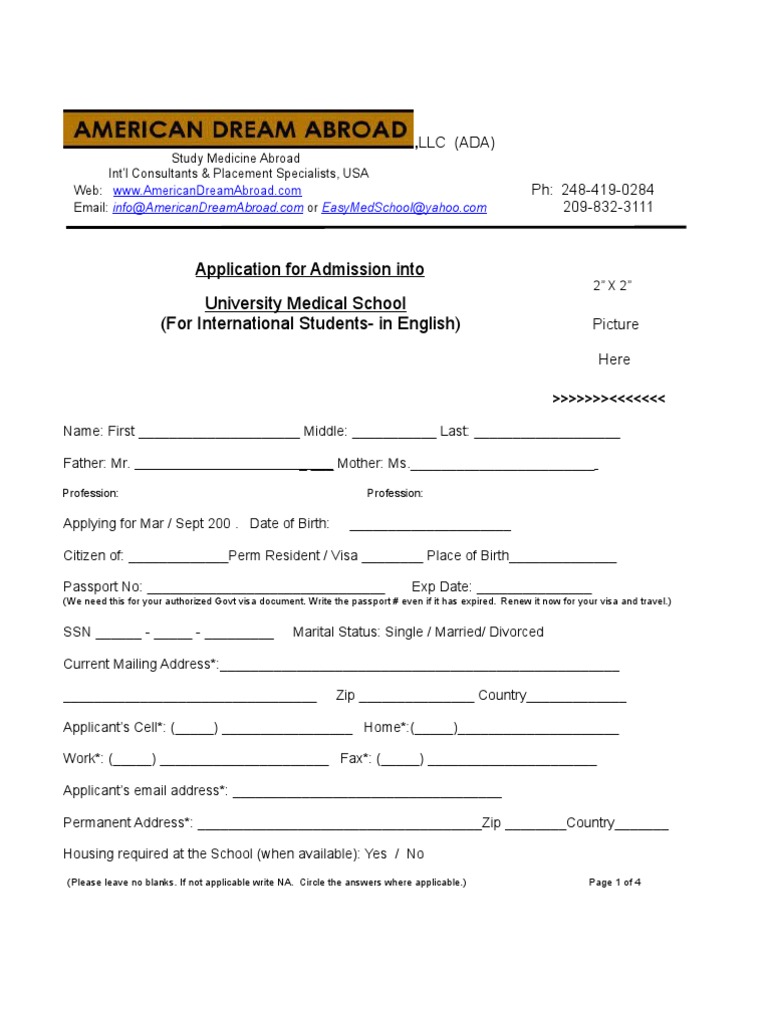 LLC (Ada) PH: 248-419-0284 209-832-3111 | PDF | Medical School ...
