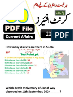 Complete Mont of September-2020 Pakistan Current affairs by Pakmcqs Official PDF