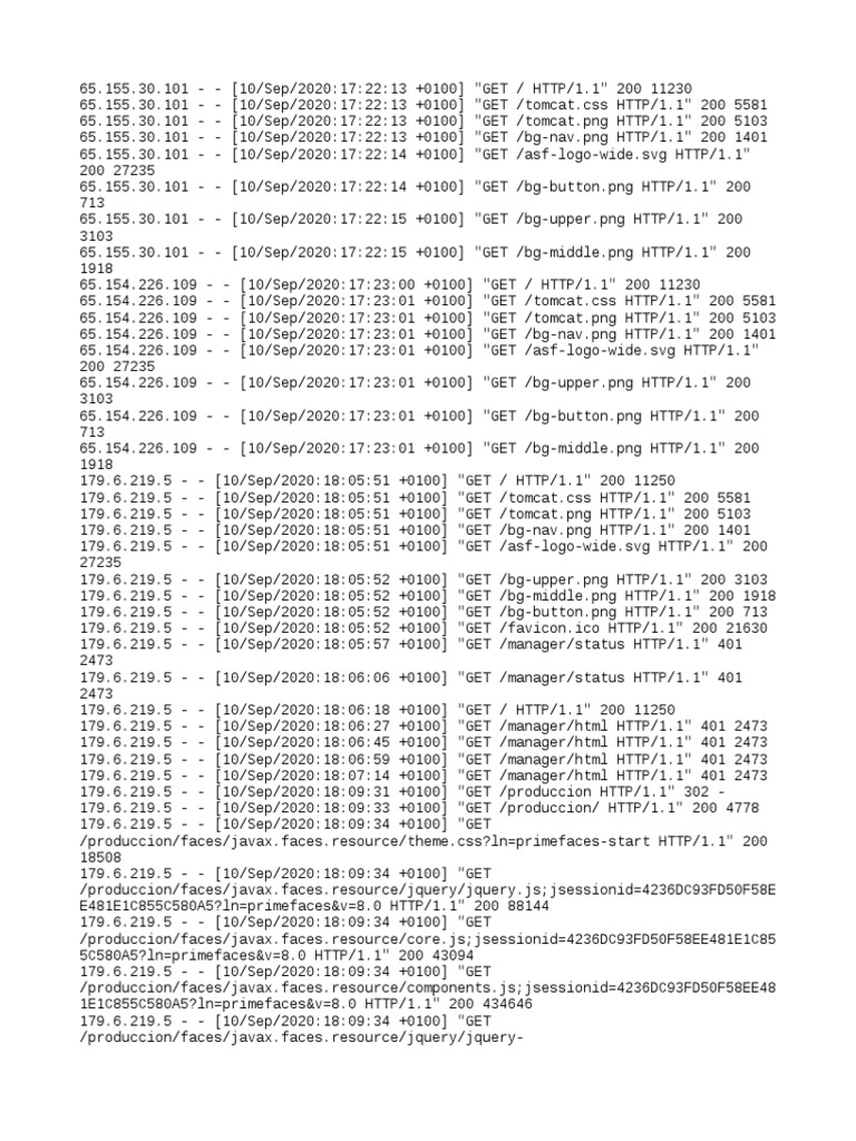 Localhost Access Logs - September 2020 | PDF | J Query | Hypertext ...
