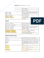 Verb to Be - Present Form (am _ is _ are)