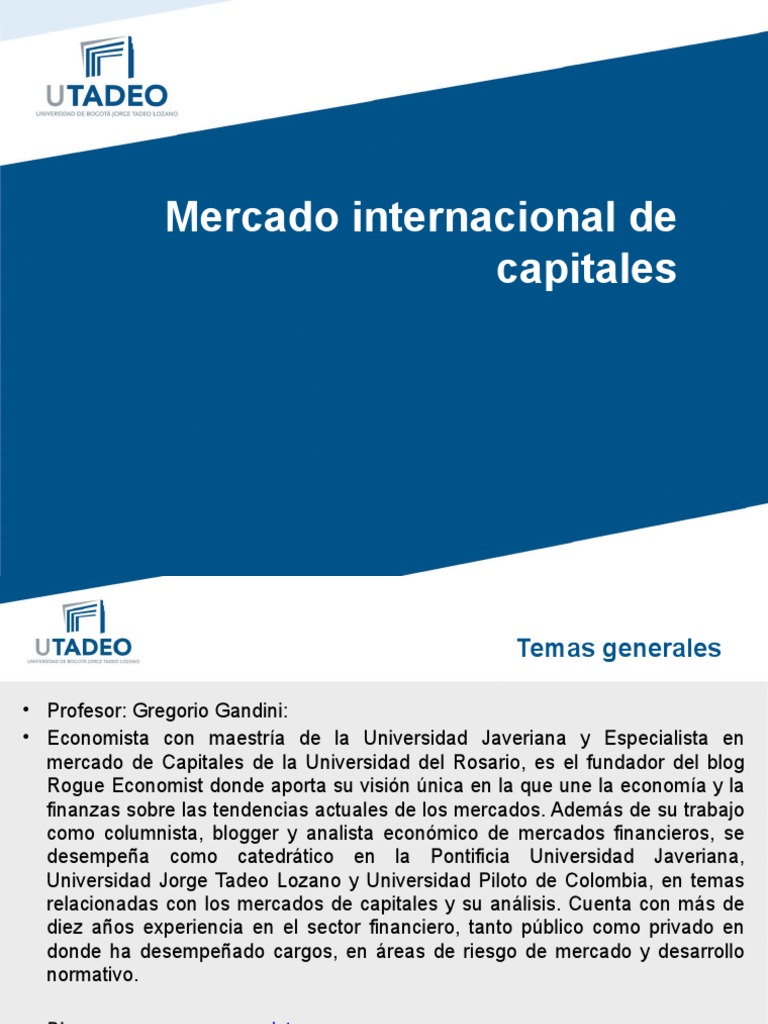 Curso de Mercado Internacional de Capitales | PDF | Renta Fija ...