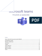 Microsoft Teams - Prirucnik Za Nastavnike (Kada Imaju Plan A1 For Faculty)