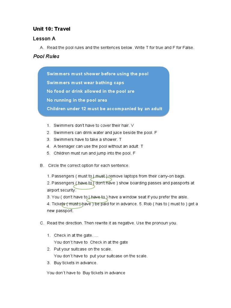 grammar practice workbook grade 9 unit 10 answer key