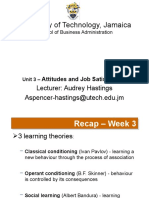 OB Lecture 4 - Attitude and Job Satisfaction