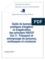 Transport Entreposage Maroc GBPH HACCP Halieutique