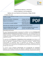 Syllabus Del Curso Nutrición de Rumiantes