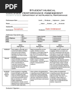 Performance Assessment Form