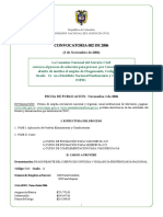 Consulte El Texto Completo de La Convocatoria No. 002 de 2006 PDF