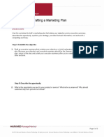 Worksheet For Drafting A Marketing Plan: Step I: Establish The Objective