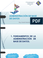 ADM. BASE DE DATOS - 1. Fundamentos de La Adm. de Base de Datos