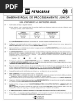 PROVA 39  - ENGENHEIRO DE PROCESSAMENTO JUNIOR