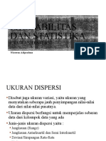 Probabilitas Dan Statistik 5 - Ukuran Dispersi