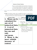 Measure of Central Tendency (Assignment)