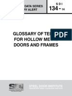 Glossary of Terms For Hollow Metal Doors and Frames: SDI Technical Data Series Industry Alert 14