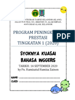 Program Peningkatan Prestasi TINGKATAN 1 (2020) : Syoknya Kuasai Bahasa Inggeris