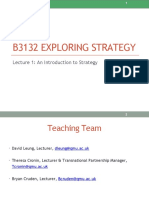 B3132 Exploring Strategy: Lecture 1: An Introduction To Strategy