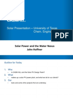 Solar Presentation – University of Texas Chem. Engineering