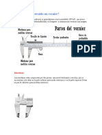 Cómo está construido un vernier y sus tipos