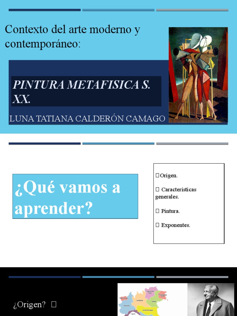 Presentación Arte Pintura Metafisica 2020 Pdf Pinturas Pintura Al