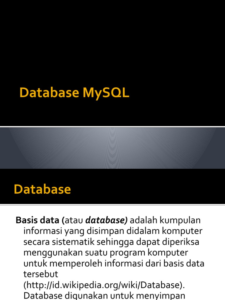 Panduan Lengkap Database MySQL | PDF