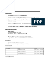 Mba Finance Resume Format