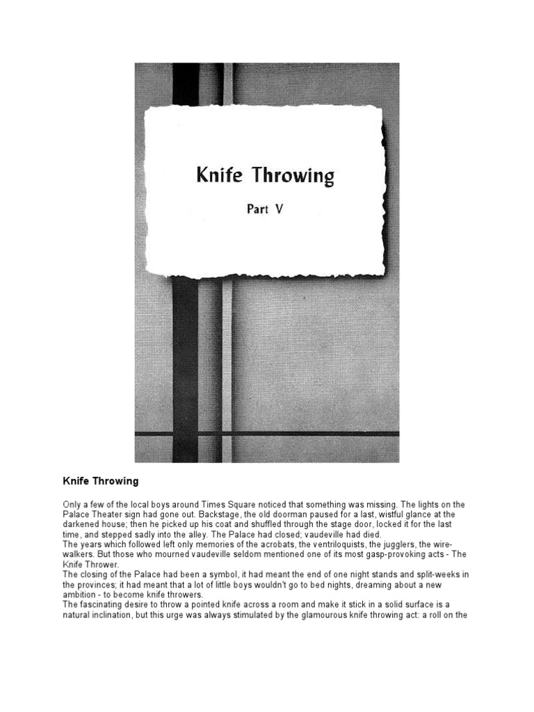 Knife Throwing Guide PDF Knife Hand