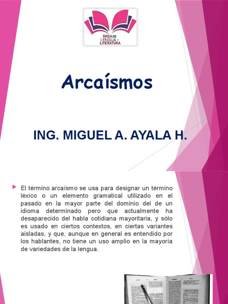 Definición y Ejemplos de Arcaísmos | PDF | Estudios de idiomas extranjeros