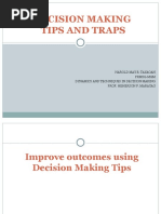 Report in Dynamics and Techniques in Decision Making 090217