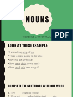 Countable and Uncountable Nouns Guide
