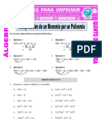 Multiplicacion de Un Monomio Por Un Polinomio para Quinto de Primaria