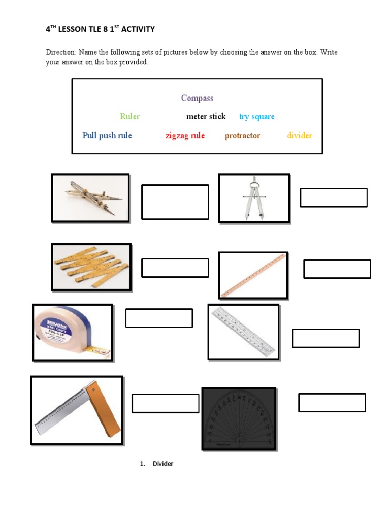 Pull Push Rule 4 Lesson Tle 8 1 Activity PDF