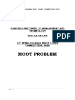 14th Moot Court Problem PDF