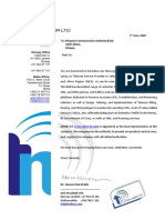 Tellnor Representative Letter Ethiopian Communication Authority PDF