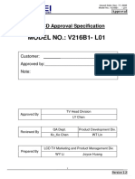 MODEL NO.: V216B1-L01: TFT LCD Approval Specification