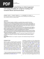 Acceptance and Valued Living As Critical Appraisal and Coping Strengths For Caregivers Dealing With Terminal Illness and Bereavement