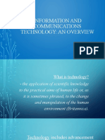 Information and Communications Technology: An Overview
