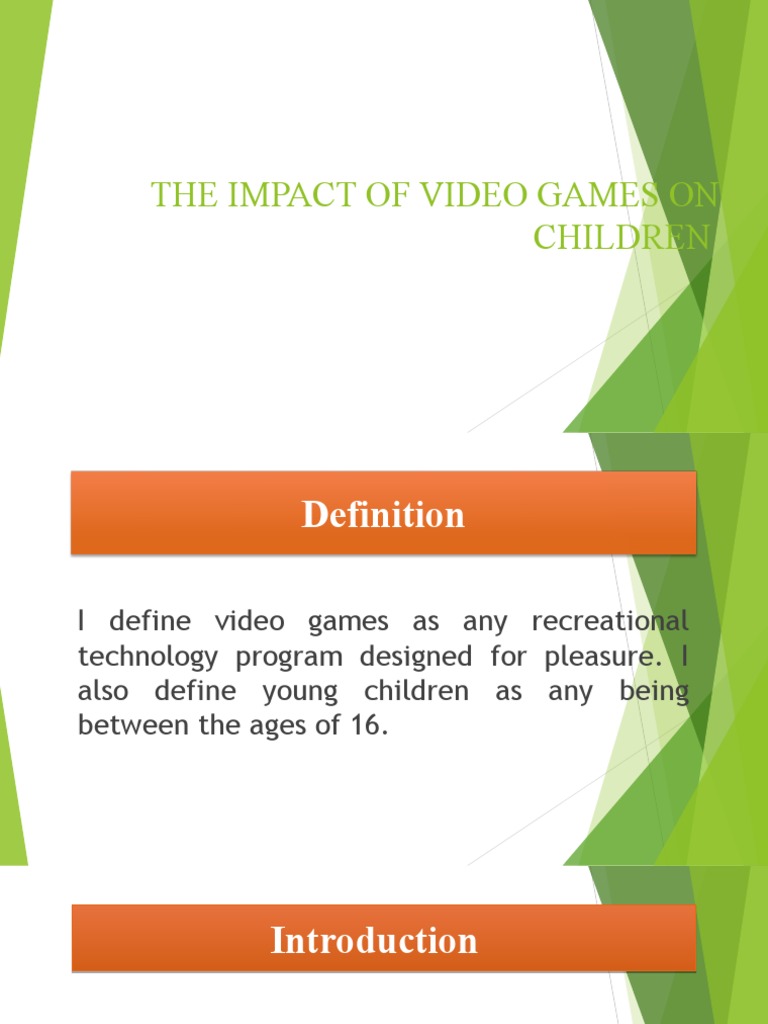The Impact of Video Games On Children 0 | PDF | Video Games ...