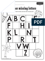 Summer Missing Letters Handwriting Practice PDF