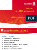 2020 T2 MN601 Lecture 4 Project Risk Management