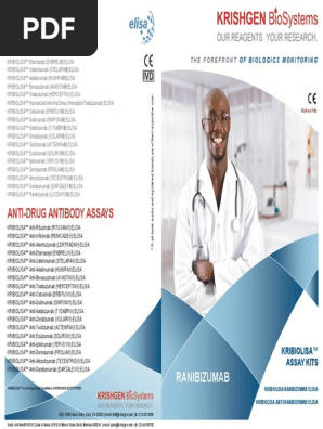 Mabs Ranibizumab Flyer - KRIBIOLISA Ranibizumab / Anti-Ranibizumab ELISA |  PDF | Elisa