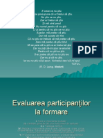 Evaluarea Participantilor La Formare