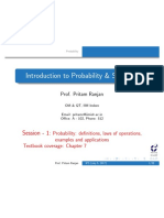 Introduction To Probability & Statistics: Session - 1