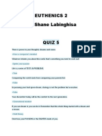 Euthenics 2 By: Shane Labinghisa Quiz 5: Have A Conqueror's Mindset