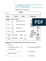 English World 3-Writing Test 4: Class A71 - E3 Date 12/ 06/ 2019 Exercise 1: Choose (6 Points)