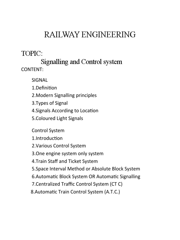 Railway Signalling Explained | PDF | Rail Transport | Train