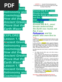 PHYSCI: How Did The Ancient Greeks Prove That The Earth Wasn't Flat?