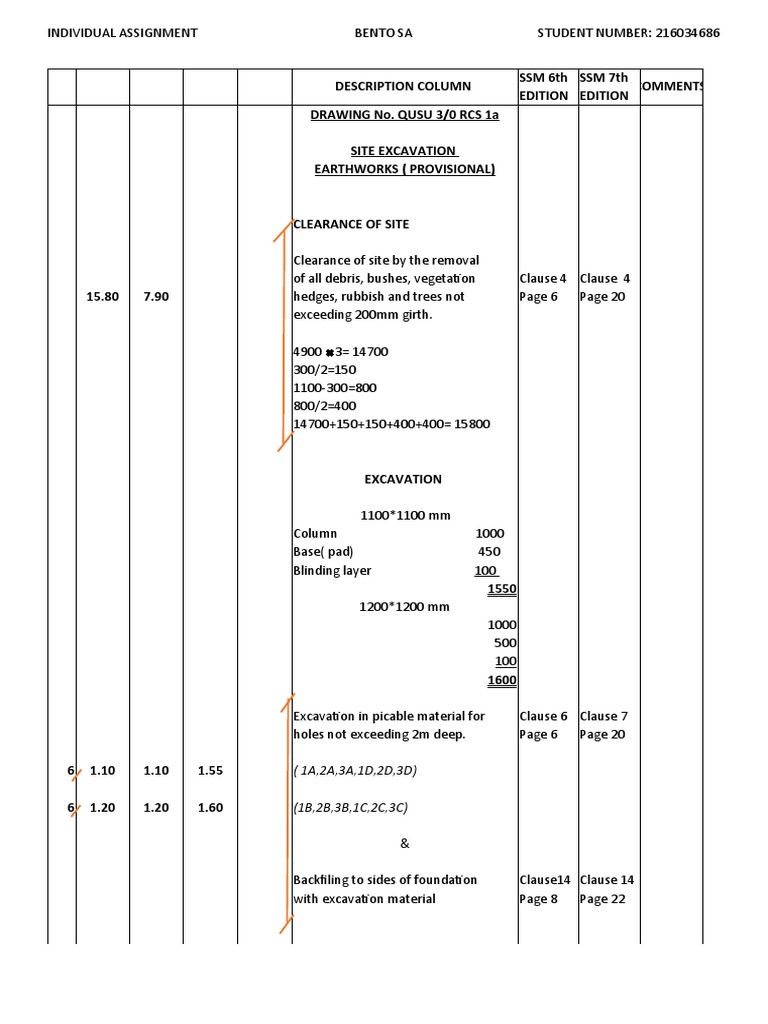 Description Column SSM 6th SSM 7th Comments Edition Edition Drawing No ...