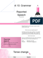 Unit 10: Grammar Reported Speech: by Shalevska Elena